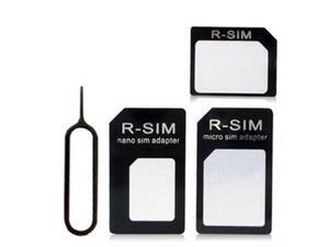 Nano Sim Card to Micro Sim & Standard Sim Card Adapter Adaptor Converter Black Nano Sim Card to Micro Sim & Standard Sim Card Adapter Adaptor Converter Black