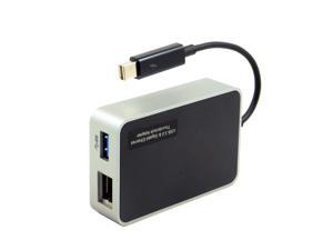 Thunderbolt Port to USB 3.0 & 1000M Gigabit Ethernet RJ45 LAN Adapter Cable Thunderbolt Port to USB 3.0 & 1000M Gigabit Ethernet RJ45 LAN Adapter Cable