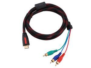Foxnovo 1.5m 5ft HDMI to 3-RCA Male Audio Video Component Convert Cable For HDTV 1080P Foxnovo 1.5m 5ft HDMI to 3-RCA Male Audio Video Component Convert Cable For HDTV 1080P