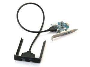 Foxnovo PCI Express PCI-E Card 2 Port Hub Adapter + USB 3.0 Front Panel 5Gbps Hi-Speed Combo Foxnovo PCI Express PCI-E Card 2 Port Hub Adapter + USB 3.0 Front Panel 5Gbps Hi-Speed Combo