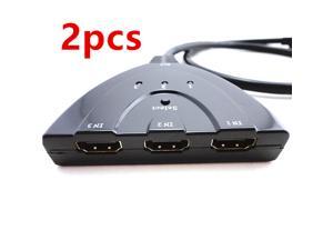 Foxnovo 2psc 3-Port HDMI Switch Switcher Selector Splitter Hub Box with 55cm HDMI Cable for HDTV /PS3 /Xbox 360 (Black) Foxnovo 2psc 3-Port HDMI Switch Switcher Selector Splitter Hub Box with 55cm HDMI Cable for HDTV /PS3 /Xbox 360 (Black)