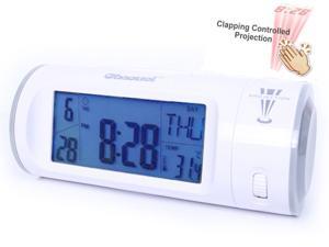 Foxnovo Sound Control Battery Powered 180 Degrees Rotating Projection Alarm Clock with Snooze / LED Backlight / Date / Temperature Foxnovo Sound Control Battery Powered 180 Degrees Rotating Projection Alarm Clock with Snooze / LED Backlight / Date / Temperature