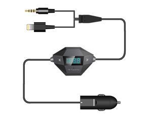 Foxnovo Wireless FM Transmitter Radio Car Kit for Smart Phones Bundle with 3.5mm Audio Plug and Car Charger Foxnovo Wireless FM Transmitter Radio Car Kit for Smart Phones Bundle with 3.5mm Audio Plug and Car Charger