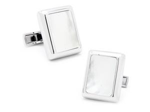 Silver and Mother of Pearl JFK Presidential Cufflinks Silver and Mother of Pearl JFK Presidential Cufflinks