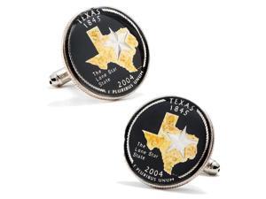 Hand Painted Texas State Quarter Cufflinks Hand Painted Texas State Quarter Cufflinks
