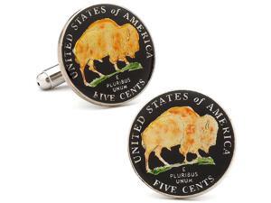 Hand Painted American Buffalo Nickel Coin Cufflinks Hand Painted American Buffalo Nickel Coin Cufflinks