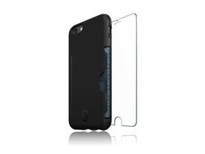 Patchworks® ITG Leve Pro Card Pocket Case Black + ITG Tempered Glass Screen Protector Bundle for iPhone 6s 6, Extra Protection for ITG Tempered Glass Screen Protector Patchworks® ITG Leve Pro Card Pocket Case Black + ITG Tempered Glass Screen Protector Bundle for iPhone 6s 6, Extra Protection for ITG Tempered Glass Screen Protector