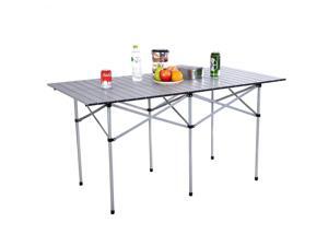 Portable Aluminum Roll Up Table Folding Camping Outdoor Picnic Table Garden Yard (Large) Portable Aluminum Roll Up Table Folding Camping Outdoor Picnic Table Garden Yard (Large)