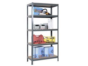 Heavy Duty Steel 5 Level Garage Shelf Metal Storage Adjustable Shelves Unit New Heavy Duty Steel 5 Level Garage Shelf Metal Storage Adjustable Shelves Unit New
