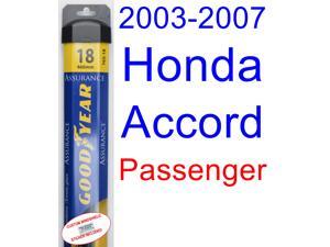 2003-2007 Honda Accord Wiper Blade (Passenger) (Goodyear Wiper Blades-Assurance) (2004,2005,2006) 2003-2007 Honda Accord Wiper Blade (Passenger) (Goodyear Wiper Blades-Assurance) (2004,2005,2006)