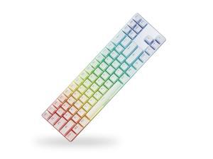 Drevo Calibur 71-Key Mechanical Keyboard RGB LED Backlit Wireless Bluetooth Connection with Black Switch Sliver White Drevo Calibur 71-Key Mechanical Keyboard RGB LED Backlit Wireless Bluetooth Connection with Black Switch Sliver White