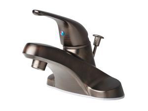 Builders Shoppe 2040BZ Single Handle Centerset Lavatory Faucet with Pop-Up Drain - Brushed Bronze Finish Builders Shoppe 2040BZ Single Handle Centerset Lavatory Faucet with Pop-Up Drain - Brushed Bronze Finish