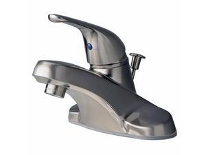 Builders Shoppe 2040BN Single Handle Centerset Lavatory Faucet with Pop-Up Drain, Brushed Nickel Finish Builders Shoppe 2040BN Single Handle Centerset Lavatory Faucet with Pop-Up Drain, Brushed Nickel Finish