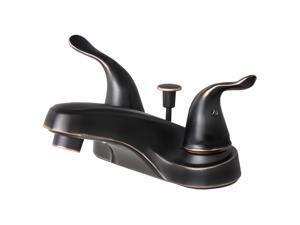 Builders Shoppe 2024TB Two Handle Centerset Lavatory Faucet with Pop-Up Drain - Oil Rubbed Bronze Finish Builders Shoppe 2024TB Two Handle Centerset Lavatory Faucet with Pop-Up Drain - Oil Rubbed Bronze Finish