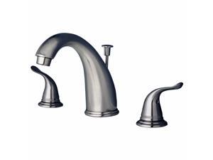 Builders Shoppe 2110BN Two Handle Widespread Lavatory Faucet with Pop-Up Drain, Brushed Nickel Finish Builders Shoppe 2110BN Two Handle Widespread Lavatory Faucet with Pop-Up Drain, Brushed Nickel Finish