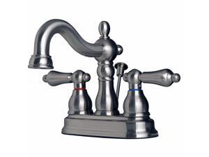 Builders Shoppe 2026BN Two Handle Centerset Lavatory Faucet with Pop-Up Drain, Brushed Nickel Finish Builders Shoppe 2026BN Two Handle Centerset Lavatory Faucet with Pop-Up Drain, Brushed Nickel Finish