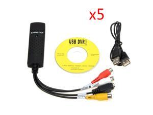 5 Lot Easycap USB 2.0 TV Video Audio VHS to DVD HDD Converter Capture Card Adapter 5 Lot Easycap USB 2.0 TV Video Audio VHS to DVD HDD Converter Capture Card Adapter