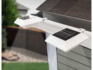 Touch Of ECO 2-Pack Solar Gutter Light Square White Touch Of ECO 2-Pack Solar Gutter Light Square White