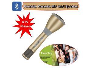 TUXUN K068 Portable Karaoke Microphone Full Metal K Song Microphone +Speaker Bluetooth 3.0 Home/Party KTV Player ( Gold ) TUXUN K068 Portable Karaoke Microphone Full Metal K Song Microphone +Speaker Bluetooth 3.0 Home/Party KTV Player ( Gold )