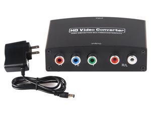 HDMI to 5RCA Component RGB YPbPr Video + R/L Audio Converter, Support 165MHz/1.65Gbps per channel(6.75Gbps all channel) bandwidth for HDMI in, &Analogue Video out up to UXGA and 1080P with 10-bit DAC HDMI to 5RCA Component RGB YPbPr Video + R/L Audio Converter, Support 165MHz/1.65Gbps per channel(6.75Gbps all channel) bandwidth for HDMI in, &Analogue Video out up to UXGA and 1080P with 10-bit DAC