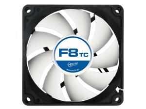 ARCTIC F8 TC Fluid Dynamic Bearing Case Fan 3 Pin 80mm PWM Speed Control 500-2000RPM 31CFM ARCTIC F8 TC Fluid Dynamic Bearing Case Fan 3 Pin 80mm PWM Speed Control 500-2000RPM 31CFM
