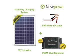 Newpowa 20W Watt 12V Solar Panel + PWM 10A Charge Controller Battery Charger Kit Newpowa 20W Watt 12V Solar Panel + PWM 10A Charge Controller Battery Charger Kit