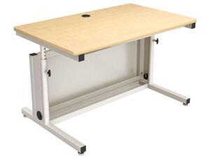 Versa Tables Height Adjustable Computer Table - 48 x 30, Gray Frame, Maple Surface Versa Tables Height Adjustable Computer Table - 48 x 30, Gray Frame, Maple Surface