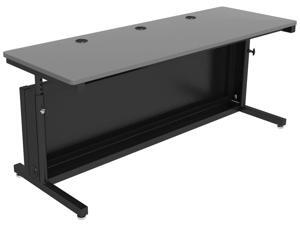 Versa Tables Height Adjustable Computer Table - 60 x 30, Black Frame, Maple Surface Versa Tables Height Adjustable Computer Table - 60 x 30, Black Frame, Maple Surface