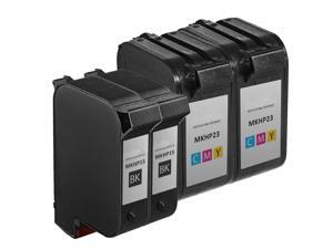 InkTonerBox Remanufactured Ink Cartridge For HP15 C6615DN & HP23 C1823D (2 Black 2 Tri-Color) Compatible with Color Copier R40 R60 R80 T45 T45xi T46 T65 T65xi Printer InkTonerBox Remanufactured Ink Cartridge For HP15 C6615DN & HP23 C1823D (2 Black 2 Tri-Color) Compatible with Color Copier R40 R60 R80 T45 T45xi T46 T65 T65xi Printer