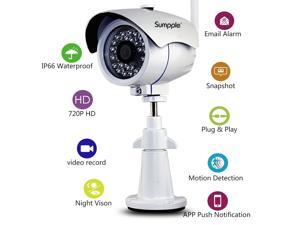 Sumpple S361 Outdoor Wireless/Wired HD P2P Network Day/Night Vision IP Camera White Sumpple S361 Outdoor Wireless/Wired HD P2P Network Day/Night Vision IP Camera White