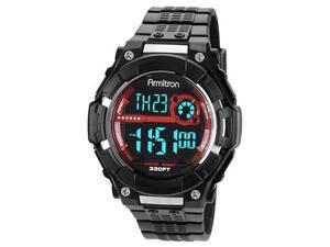 Armitron Men 8243RED Black Resin Stainless Steel Bezel Watch Armitron Men 8243RED Black Resin Stainless Steel Bezel Watch