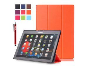 Moonmini Case for Lenovo Tab 2 A10-70/A10-30/X30F PU Leather Flip Stand Case Cover Protector with Auto Sleep / Wake Function (Orange) Moonmini Case for Lenovo Tab 2 A10-70/A10-30/X30F PU Leather Flip Stand Case Cover Protector with Auto Sleep / Wake Function (Orange)