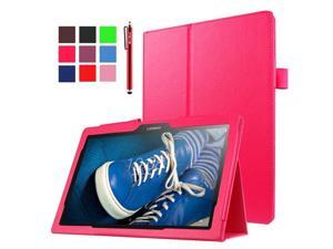 Moonmini Case for Lenovo Tab 2 A10-30 PU Leather Folding Flip Case Cover Protector with Stand Function (Hot Pink) Moonmini Case for Lenovo Tab 2 A10-30 PU Leather Folding Flip Case Cover Protector with Stand Function (Hot Pink)