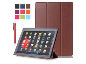 Moonmini Case for Lenovo Tab 2 A10-70/A10-30/X30F PU Leather Flip Stand Case Cover Protector with Auto Sleep / Wake Function (Brown) Moonmini Case for Lenovo Tab 2 A10-70/A10-30/X30F PU Leather Flip Stand Case Cover Protector with Auto Sleep / Wake Function (Brown)