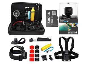 GoPro Hero4 Session HD Waterproof Camera Camcorder with 16GB MicroSD Card + 23-IN-1 Accessory Kit Full Bundle includes Selfie Stick + Floating Bobber + Chest Mount + Tripod + Carrying Case GoPro Hero4 Session HD Waterproof Camera Camcorder with 16GB MicroSD Card + 23-IN-1 Accessory Kit Full Bundle includes Selfie Stick + Floating Bobber + Chest Mount + Tripod + Carrying Case