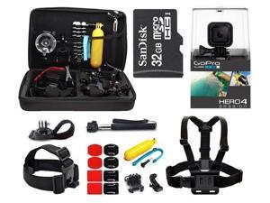 GoPro Hero4 Session HD Waterproof Camera Camcorder with 32GB MicroSD Card + 23-IN-1 Accessory Kit Full Bundle includes Selfie Stick + Floating Bobber + Chest Mount + Tripod + Carrying Case GoPro Hero4 Session HD Waterproof Camera Camcorder with 32GB MicroSD Card + 23-IN-1 Accessory Kit Full Bundle includes Selfie Stick + Floating Bobber + Chest Mount + Tripod + Carrying Case