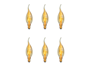 240V 25W Antique Glass Nostalgic C35L Light Bulb Warm White E14 Base Fitting Lamp Candle - 6 Pack 240V 25W Antique Glass Nostalgic C35L Light Bulb Warm White E14 Base Fitting Lamp Candle - 6 Pack