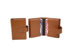 Royce Leather Double Decker Playing Card Case Tan Royce Leather Double Decker Playing Card Case Tan