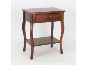 Classic Wooden Side Table with Storage Drawer and Shelf Classic Wooden Side Table with Storage Drawer and Shelf