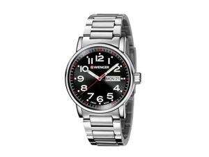 Wenger Attitude Mineral Crystal Water-Resistant Chronograph Men's Watch with Stainless Steel Bracelet and Quartz Movement Wenger Attitude Mineral Crystal Water-Resistant Chronograph Men's Watch with Stainless Steel Bracelet and Quartz Movement