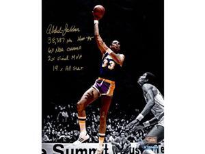Kareem Abdul Jabbar Signed Photo with Career Stats Inscription Kareem Abdul Jabbar Signed Photo with Career Stats Inscription