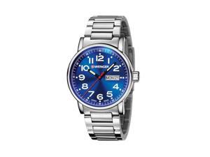 Wenger Attitude Mineral Crystal Water-Resistant Chronograph Men's Watch with Stainless Steel Bracelet and Quartz Movement Wenger Attitude Mineral Crystal Water-Resistant Chronograph Men's Watch with Stainless Steel Bracelet and Quartz Movement