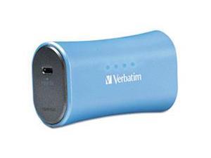 VERBATIM Portable Power Pack Chargers, 2200 Mah Battery Capacity, Blue VERBATIM Portable Power Pack Chargers, 2200 Mah Battery Capacity, Blue