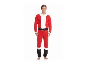 Mens Christmas Holiday Santa 1 Piece Pajamas Red White Black Costume Union Suit Mens Christmas Holiday Santa 1 Piece Pajamas Red White Black Costume Union Suit