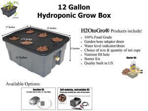 12-Gallon H2OtoGro® Self-watering Hydroponic Deep Water Culture Grow System ~ Grow herbs, flowers, fruits and vegetables all year round! 12-Gallon H2OtoGro® Self-watering Hydroponic Deep Water Culture Grow System ~ Grow herbs, flowers, fruits and vegetables all year round!