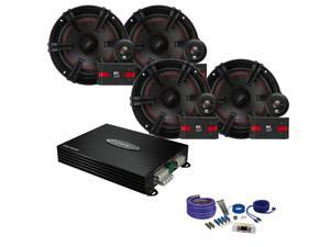 MB Quart XC1-216 6.5" Component Speakers, Jensen POWER400X4 Amp and Amp kit MB Quart XC1-216 6.5" Component Speakers, Jensen POWER400X4 Amp and Amp kit