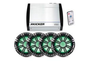 Kicker 1200 Watt Marine Bass Bundle KXM1200 amplifier (4) KMW10 LED woofers with light controller Kicker 1200 Watt Marine Bass Bundle KXM1200 amplifier (4) KMW10 LED woofers with light controller