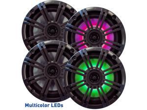 Kicker 6.5" Charcoal LED Marine Speakers (QTY 4) 2 pairs of OEM replacement speakers Kicker 6.5" Charcoal LED Marine Speakers (QTY 4) 2 pairs of OEM replacement speakers