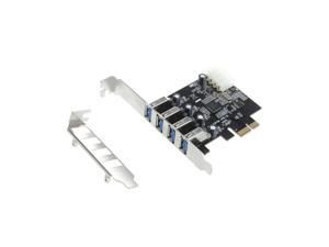 4-Port SuperSpeed USB 3.0 PCI Express Controller Card Adapter 4-pin IDE Power Connector Low Profile 4-Port SuperSpeed USB 3.0 PCI Express Controller Card Adapter 4-pin IDE Power Connector Low Profile