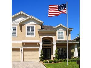20' Sectional Flag Pole Kit 3'x5' US Flag+Aluminum Pole+Screwdriver Fly 2 Flags 20' Sectional Flag Pole Kit 3'x5' US Flag+Aluminum Pole+Screwdriver Fly 2 Flags